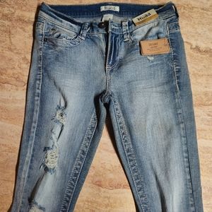Mudd Destructed Low Rise Skinny Jeans